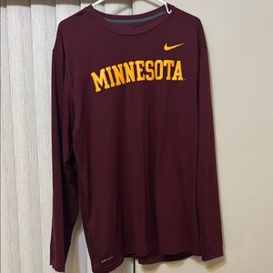 Nike Minnesota Maroon Long Sleeve Shirt